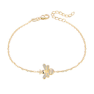 POLIVA Venta al por mayor 925 pulseras de tenis de plata esterlina Joyas de oro Pulsera de abeja - Product Image 1