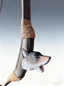 Ensemble arc et flèches en bois sculpté à la main, design et logo personnalisables, jouets de tir à l'arc, jeux de tir en plein air et en intérieur - Product Image 3