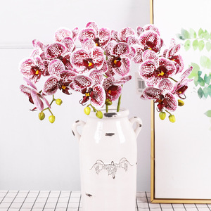 Orchidées Phalaenopsis artificielles, fleurs en soie à 9 têtes, décorations de mariage, haute simulation, réutilisables - Product Image 5
