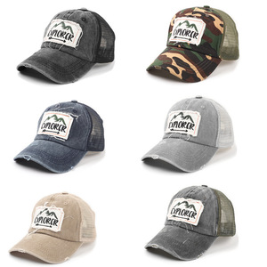 Gorra Trucker Explorer, Malla Lavada, Transpirable, Unisex, para Exteriores, Estilo Béisbol - Product Image 1