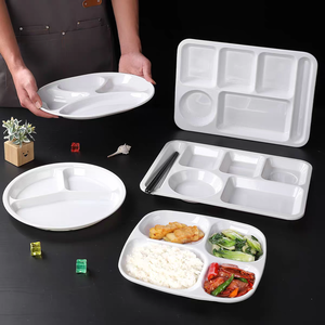 Plateau en mélamine à 6 compartiments de 14 pouces, durable, pour la restauration, idéal pour les cantines, les hôpitaux et les restaurants - Vente en gros à prix abordable - Product Image 2