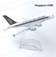 A380 avión 16CM Metal Diecast Vehículo de juguete modelo personalizado OEM aleación aerolínea regalo juguetes variedad diferentes modelos de aviones