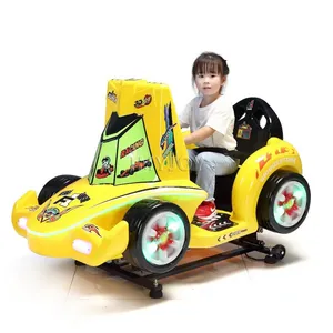 Plastic coin operated multifunctional electric music happy baby kids children swing use in car plasma car sliding