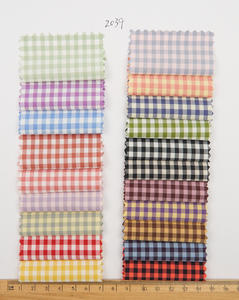 Stok tersedia serat mikro lembut katun poliester benang dicelup <span class=keywords><strong>Herringbone</strong></span> tenun kain kotak-kotak untuk pakaian musim panas - Product Image 4