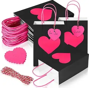 Wholesale Custom Logo gift bag with label Valentine's Day party bags Love paper bags suitable for weddings and Valentine's Day