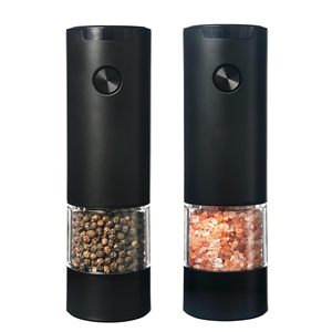 Molinillo Eléctrico de Sal y Pimienta Negro, Recargable, Ajustable en Grosor, Ecológico, de Plástico de Grado Alimenticio - Product Image 1