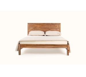 Lit réglable en bois massif artisanal avec tête de lit haute, design moderne, pliable, durable, écologique, meubles de chambre à coucher - Product Image 1