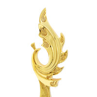 Trofeo de diseño único de 24,5 cm para competición de baile y actividades de banquete Regalos de recuerdo Copa de trofeo dorada con base negra personalizada