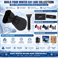 Grattoir de voiture imperméable et coupe-vent, grattoir de pare-brise, brosse à neige rapide, brosse à neige pour voiture OEM, grattoir à glace avec gant