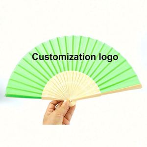 พัดลมมือกลมพร้อมกรอบไม้ไผ่สินค้างานฝีมือสุดหรู - Product Image 4