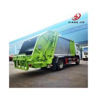 Camion compacteur de déchets Dongfeng 4x2 d'occasion, 12-18 m³ de capacité, avec bras de compression automatique et pompe à bras oscillant