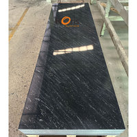 Prix d'usine Koris, pierre artificielle 3660*760, 12 mm d'épaisseur, surface solide en acrylique modifiée, comptoirs en marbre noir, feuille de Corian