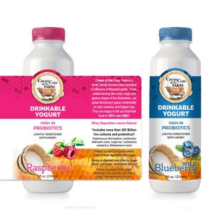 Etiqueta para Yogur Orgánico 500g Bajo en Grasa Vainilla, Adhesivo Semicircular de Papel con Código de Barras - Product Image 3