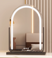 Miroir de maquillage Hollywood Arch avec ampoules et commande tactile pour chambre, salle de bain, coiffeuse, dressing, décoration intérieure, vente en gros