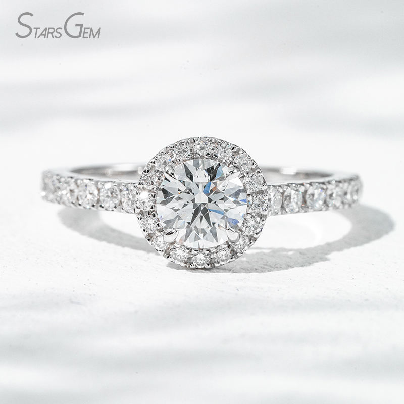 14K White Gold-Round Brilliant Cut