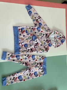 Ensemble de survêtements personnalisés pour <span class=keywords><strong>Halloween</strong></span> et l'automne, <span class=keywords><strong>sweat</strong></span>-shirt à capuche à manches longues pour tout-petits, ensemble de <span class=keywords><strong>sweat</strong></span>-shirts en molleton de bambou pour garçons et enfants - Product Image 3
