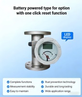 Rotámetro de Tubo Metálico, Anticorrosión, con Pantalla Digital y de Agujas, a Prueba de Explosiones para Gas, Líquido y Vapor