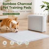 Alèses absorbantes pour chiots en charbon de bambou, avec noyau neutralisant les odeurs et support imperméable, fourniture directe usine, OEM en gros