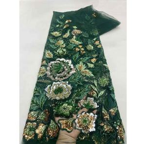 Gran oferta, nuevo diseño de lujo, vestido de novia nigeriano europeo y americano para mujer, vestido de fiesta elegante, encaje con Cuentas francés - Product Image 4