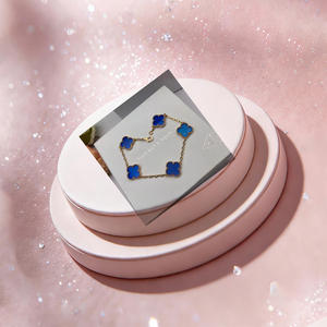 Magnifique bracelet en zircon plaqué or de haute qualité, trèfle à quatre feuilles, cadeau tendance pour petite amie/épouse - Product Image 4