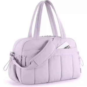 <span class=keywords><strong>Sac</strong></span> <span class=keywords><strong>de</strong></span> <span class=keywords><strong>voyage</strong></span> matelassé personnalisable pour femme, grand <span class=keywords><strong>sac</strong></span> fourre-tout à bandoulière avec séparation sec/humide, idéal pour la gym - Product Image 1