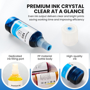 Encre de recharge en vrac compatible de qualité supérieure à base d'eau pour imprimantes de bureau <span class=keywords><strong>EcoTank</strong></span> L3100 L3150 L1110 L5190 - Usine 103 - Product Image 4