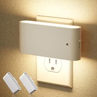Veilleuse LED réglable à brancher avec capteur de mouvement, lumière blanc chaud pour chambre à coucher, couloir et chambre d'enfant