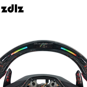 Volante LED de Fibra de Carbono Forjado Personalizado con Levas de Cambio para <span class=keywords><strong>Genesis</strong></span> G70 GV70 G80 <span class=keywords><strong>G90</strong></span> GV80 2017 2018 2019 <span class=keywords><strong>2020</strong></span> 2021 - Product Image 4