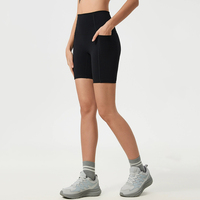 Shorts de sport taille haute élastiques pour femmes avec poches, idéaux pour l'entraînement, le yoga et la course à pied – Vente en gros usine