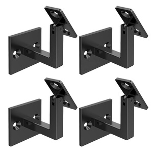 Kit di staffe per corrimano a parete quadrata <span class=keywords><strong>regolabili</strong></span> in metallo resistente staffe girevoli a mano per staffa triangolare per scale - Product Image 1