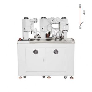 Machine de sertissage de connecteurs de câble combinés automatiques à 3 extrémités et 2 fils équipement de pressage à peler OEM - Product Image 1