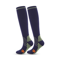 Chaussettes de compression personnalisées avec logo OEM, hauteur genou, soutien gradué, antidérapantes, pour la course à pied, le cyclisme, les activités sportives, pour hommes et femmes