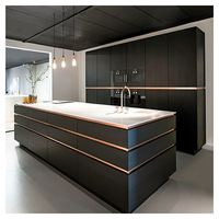 Realees — armoire de cuisine en mélamine bleue, meuble simple, classeur de cuisine suspendu