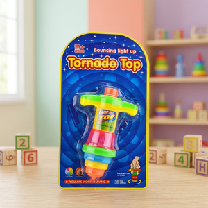 Toupies musicales lumineuses en plastique pour enfants avec lanceurs, idéales pour les fêtes - Vente en gros - Product Image 3