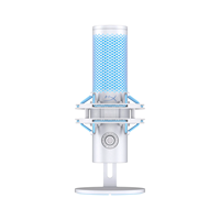 Microphone à condensateur en alliage d'aluminium USB-C Hyper Quadcast 2 haute résolution pour studio, éclairage RGB, micro de jeu PC, diffusion en direct sur ordinateur