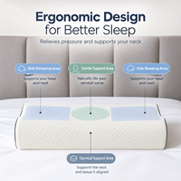 Oreiller ergonomique en mousse à mémoire de forme, soutien cervical, rebond lent, pour dormeurs latéraux, coussin de lit respirant, oreiller de sommeil