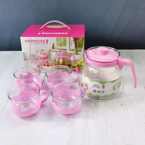 Bouilloire en verre, 1 bouilloire froide et 4 tasses, magasin, <span class=keywords><strong>Discount</strong></span> cadeaux promotionnels, vente en gros - Product Image 3