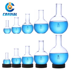 Cordiale fabbrica di cina fornitura diretta di vetro da laboratorio 100ml 250ml 500ml 1000ml 2000ml borraccia fondo