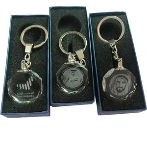 New arrival customized Middle East Tourist Souvenir flag keychain crystal key holder for promotion