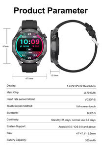Reloj Inteligente G54 con Pantalla Redonda TFT de 1.45 Pulgadas, Llamadas por BT, 8 Estilos de Interfaz de Usuario, Monitor de Salud Deportivo, Esfera Personalizable, Aplicación Dafit para Hombre - Product Image 5