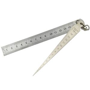 संयोजन टेपर गेज सेट स्टेनलेस स्टील के साथ 1-15mm मूंछ गेज 150mm 6 इंच स्टील के शासक Toper वेल्ड गेज - Product Image 2