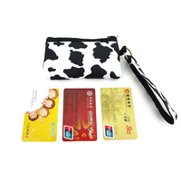 Conception personnalisée Néoprène Clippable Coin Bag Card Holder Petit Portefeuille Portable Porte-clés Sac Avec Fermeture Éclair