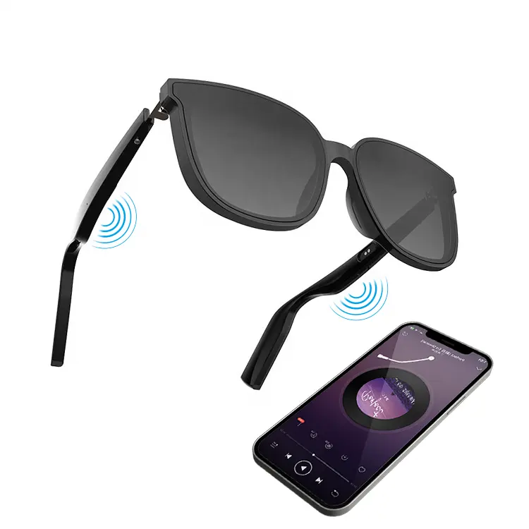 Di modo Polarizzati Auricolare Senza Fili Suono Eyewear Audio Bluetooth Occhiali Da Sole auricolare Smart Occhiali In Acetato con TWS Cuffia