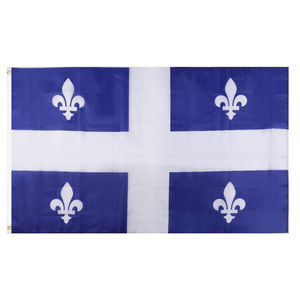Bandera Nacional de Quebec N.° 4 de 90*150 cm, Impresión Digital, Poliéster Duradero, Asta de Bandera de Plástico, 3x5 Pies, Bolsa de OPP, Venta al por Mayor - Product Image 1