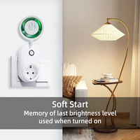 Bilihondim Interrupteur variateur Wi-Fi UE 1 canal 200W Plastique 5W Statique Installation facile Garantie 1 an 1A APP
