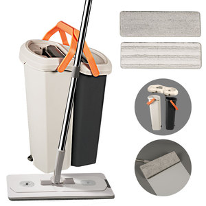 Mopa Plana Ahorradora <span class=keywords><strong>de</strong></span> Espacio HOLAMOPA con Cubo Apilable y Almohadillas <span class=keywords><strong>de</strong></span> Microfibra para Limpieza del Hogar Moderno y Estantes <span class=keywords><strong>de</strong></span> Supermercados - Product Image 1