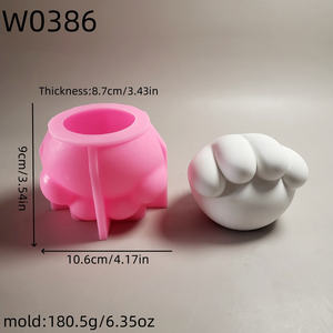 Moldes de fundición de resina hechos a mano para adornos decorativos DIY estilo Ins moldes de Pata de Gato de silicona W0386 - Product Image 3
