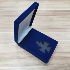 Venta al por mayor del <span class=keywords><strong>precio</strong></span> bajo buena cantidad azul Flocado de plástico de la Medalla de la caja de visualización - Product Image 2
