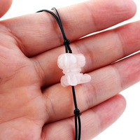 Bracelet en cristal rose imitation Snoopy, best-seller eBay Europe-Amérique ; Boucles d'oreilles et collier ras-du-cou motif chien de dessin animé - Pour femme