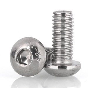 Vis à tête ronde en acier inoxydable 304 de haute qualité ISO7380, M1.6-M8, M2-M5, différentes tailles métriques, norme ISO, finition brute - Product Image 6